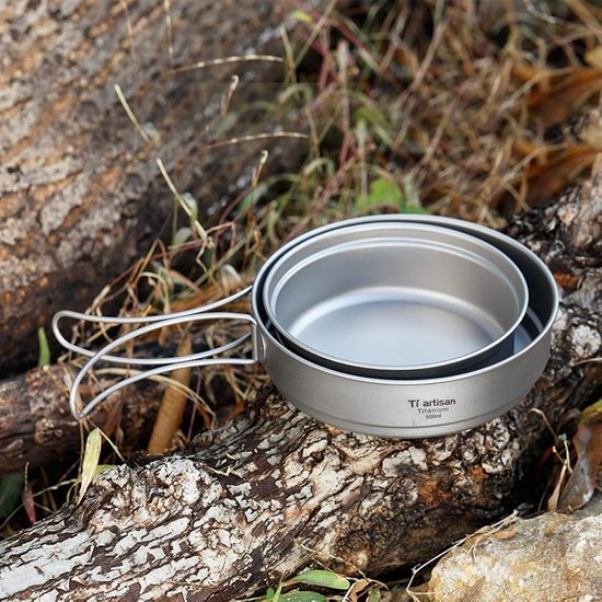 Lichte Titanium Koekenpan voor Kamperen en Wandelen — afbeelding 2