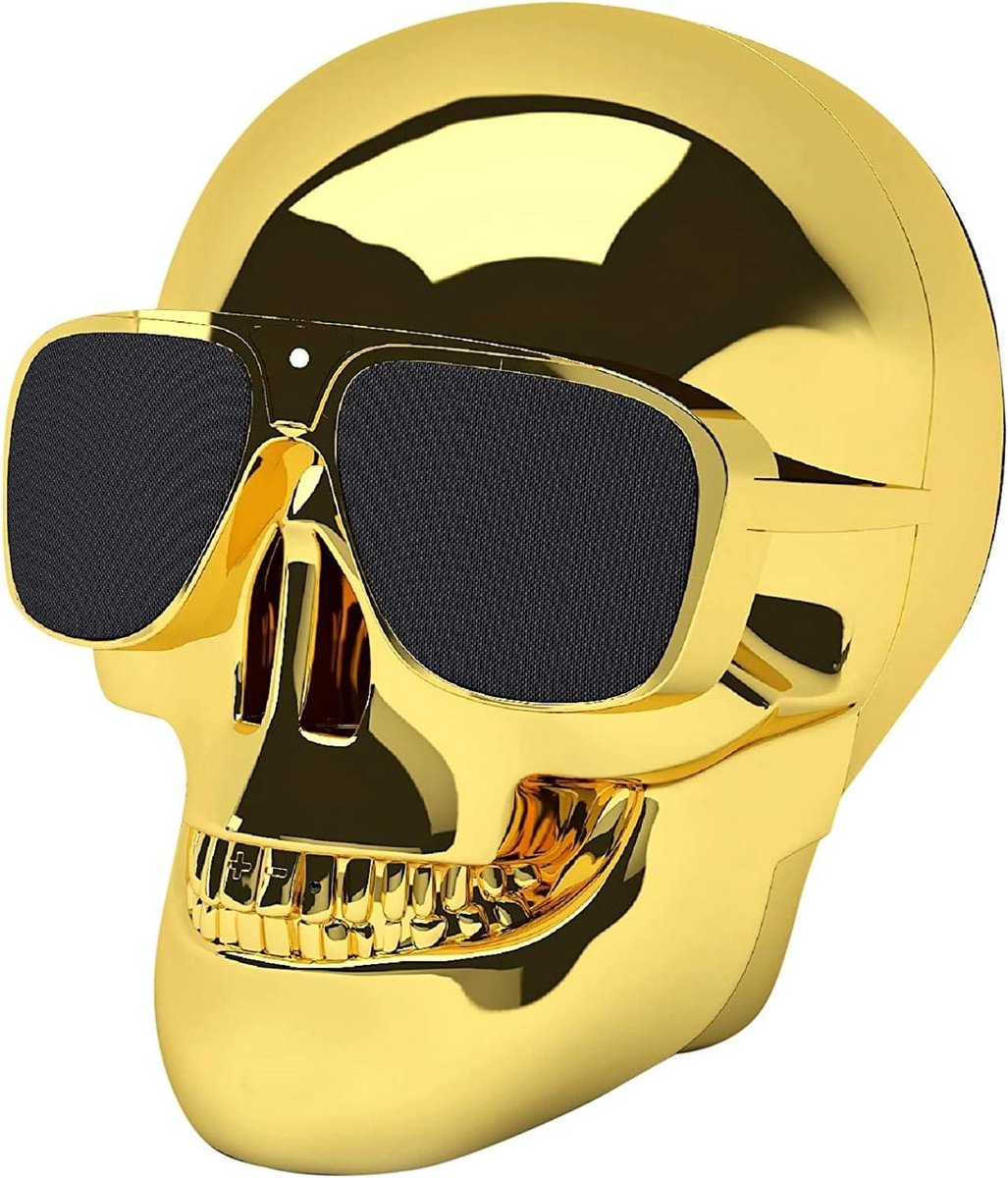 Draagbare Speaker - Draadloze Audio - Muziek Luisteren - Stevige Metalen Behuizing - 6 Uur Speeltijd - Goud