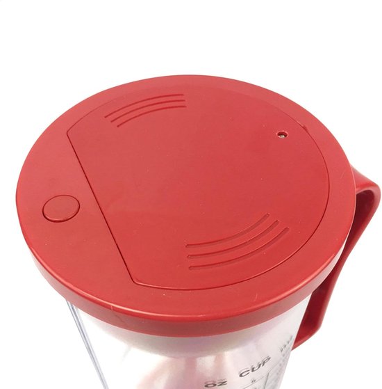 Deegdispenser Mixer - Bakgereedschap Beslag - Pannenkoeken Bakken - Elektrisch Mengen - 1200 ml Inhoud - Transparant Rood — afbeelding 5