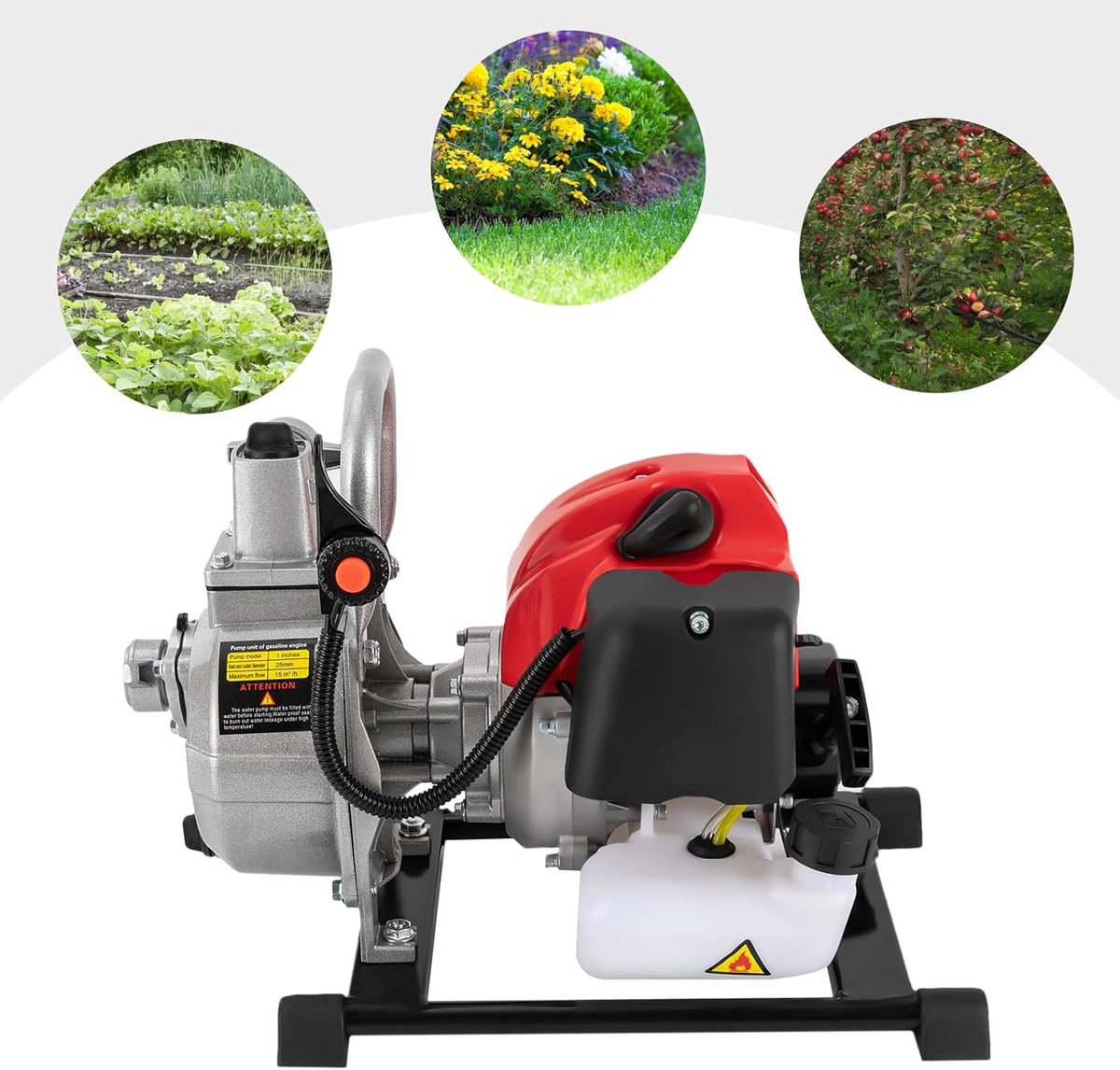 Benzine Waterpomp - Motorpomp Tuin - 1 Inch Pijp thumbnail 2