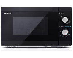 Magnetron met Grill - Compacte Oven - Snel Maaltijden Bereiden - 5 Vermogensstanden - 20 Liter Inhoud - Zwart
