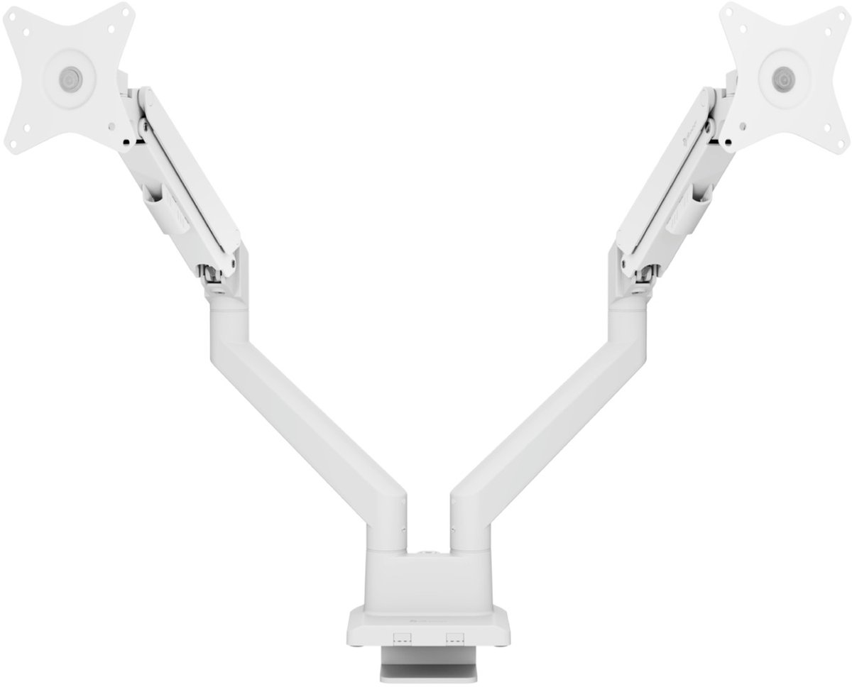 Arozzi Alzare Neo Dubbele Monitor Arm - Gasfeder - Wit thumbnail 6