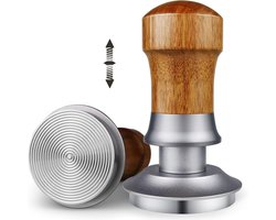 Espresso Tamper - Koffie Aandrukker - Perfecte Espresso - Gekalibreerde Druk - 51 mm - Zilver