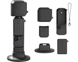 Siliconen beschermhoes geschikt voor DJI Osmo POCKET 4 - 5 stuks - Schokbestendig - Krasbestendig - Siliconen - geschikt voor zak 4 accessoires - zwart