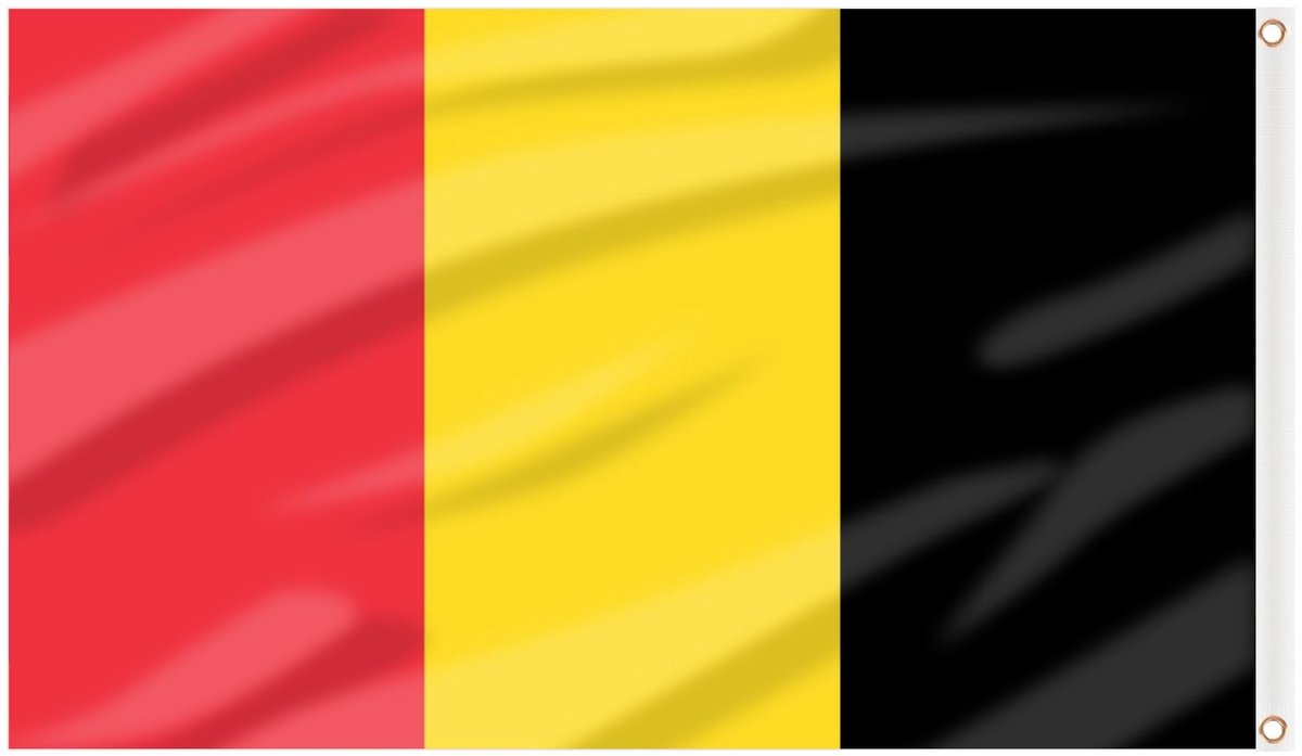 Grote Belgische Vlag 1.5mx3ft voor Feestdecoraties, Dubbelzijdig met Messing Oogjes voor Nationale Feestdagen, Voetbal en Tuinversiering