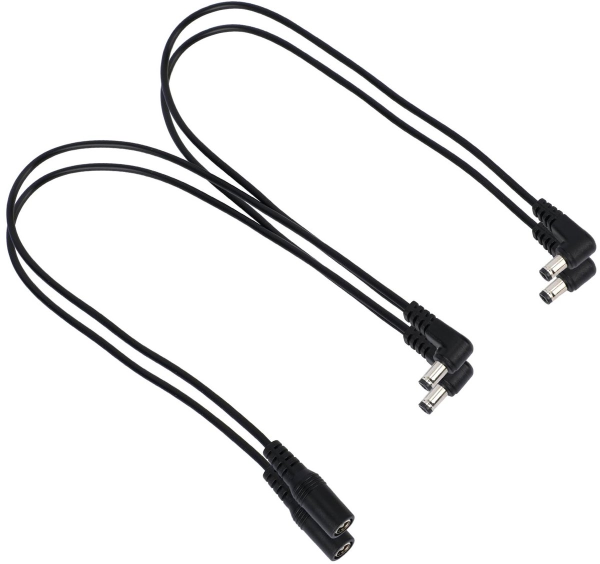 Guitar Pedal Power Cables - Daisy Chain 9V DC Splitter Adapter voor Effect Pedalen en Accessoires - 2 Stuks Zwart