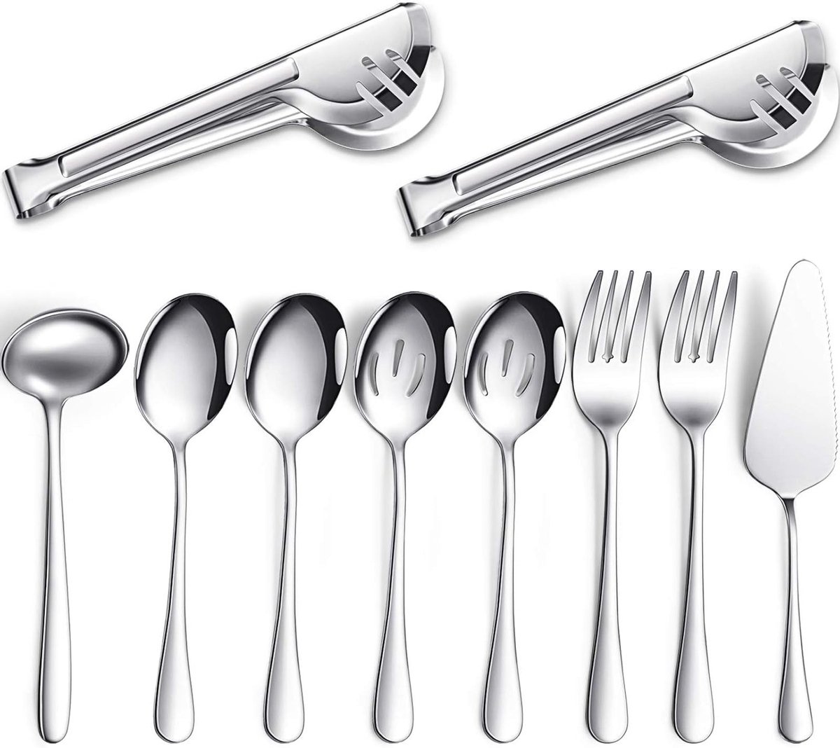 Set van 10 Zilveren RVS Besteksets