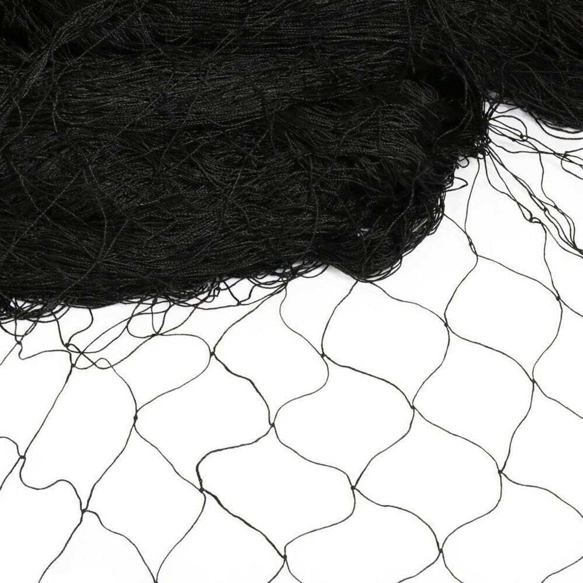 Vogelnet - Vogelbeschermingsnet - 30 x 15 m - Maaswijdte 5 x 5 cm - Tuinbeschermingsnet - Gewasbeschermingsnet - Plantennet - Nylon - Herbruikbaar - Voor vogels, kippen, duiven - Beschermt moestuinen, vijvers en planten - Maaswijdte 5 cm - Zwart