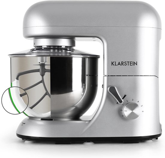 Keukenmachine - Mixer - Bakken en koken - Planetair mengsysteem - 5.2 liter - Zilver — afbeelding 3