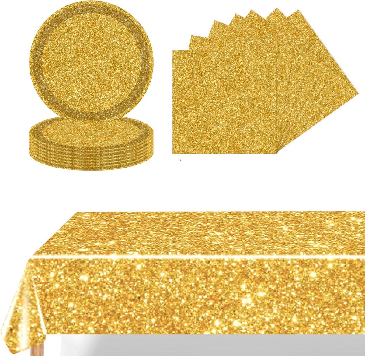 37-Delig Gouden Feestservies voor Verjaardag, Kerst en Bruiloft