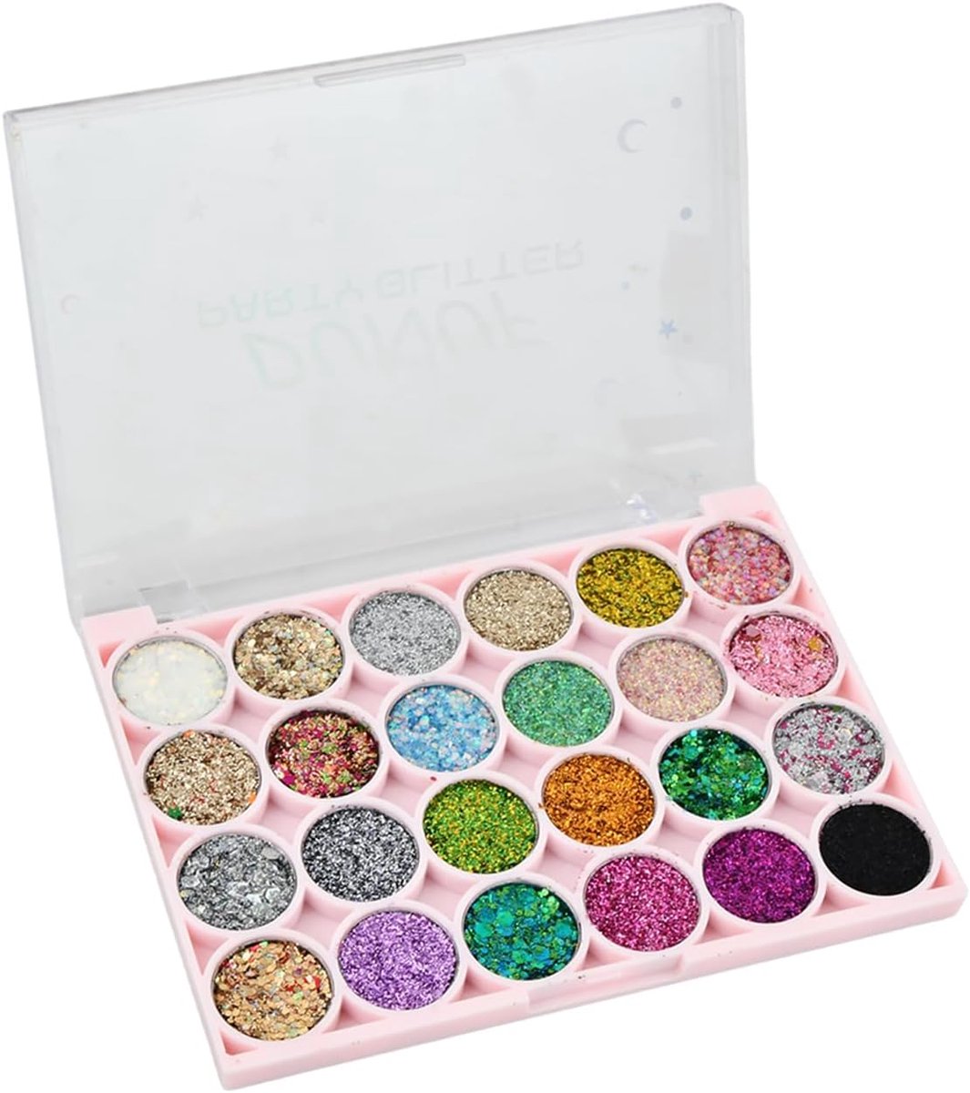 Oogschaduw Palet - Glitter Metallic - Veelzijdige Looks - 24 Pigmenten - 13 x 9 cm - Multicolor