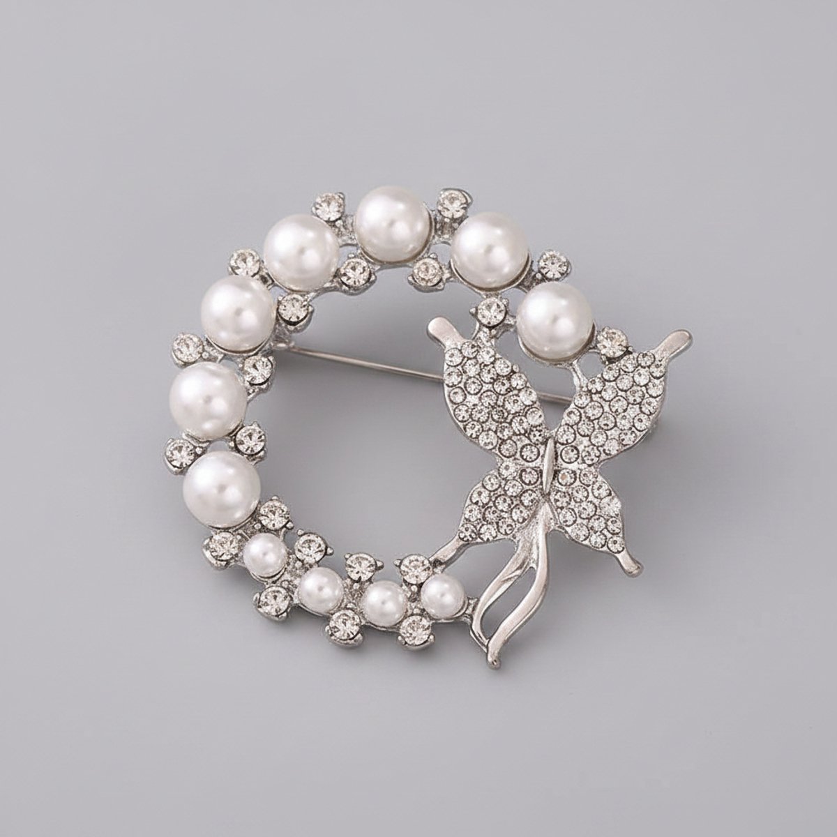 Vlinderbroche - Elegante Broche met Parel | Twinolo
