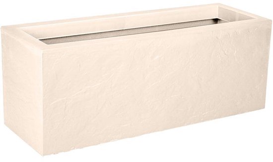 EDA Bloembak Plantenbak 25 liter - 59 x 19,5 cm - Hoogte 22,8 cm - Beige