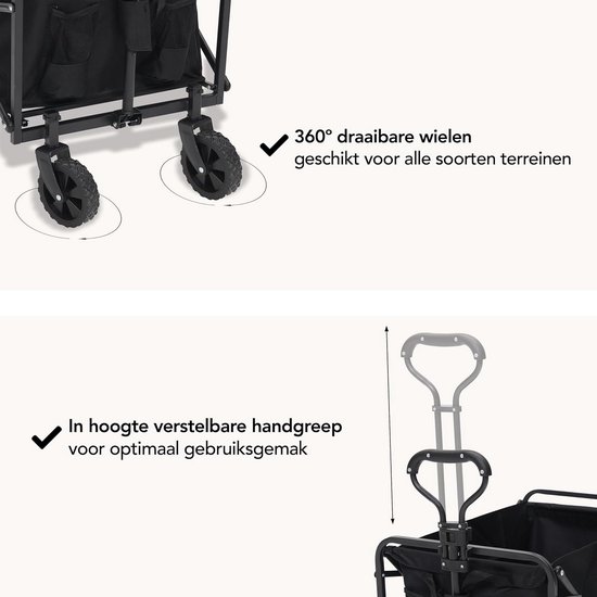 Bolderwagen - Bolderkar - Strandkar - draag kar van Merkloos — afbeelding 2