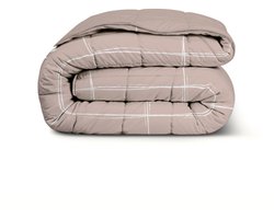 Dekbed-Discounter - Fresh and Co Dekbed Zonder Overtrek 200 x 200 cm - Wasbaar dekbed - Wasbaar op 40 graden - All season dekbed - Taupe