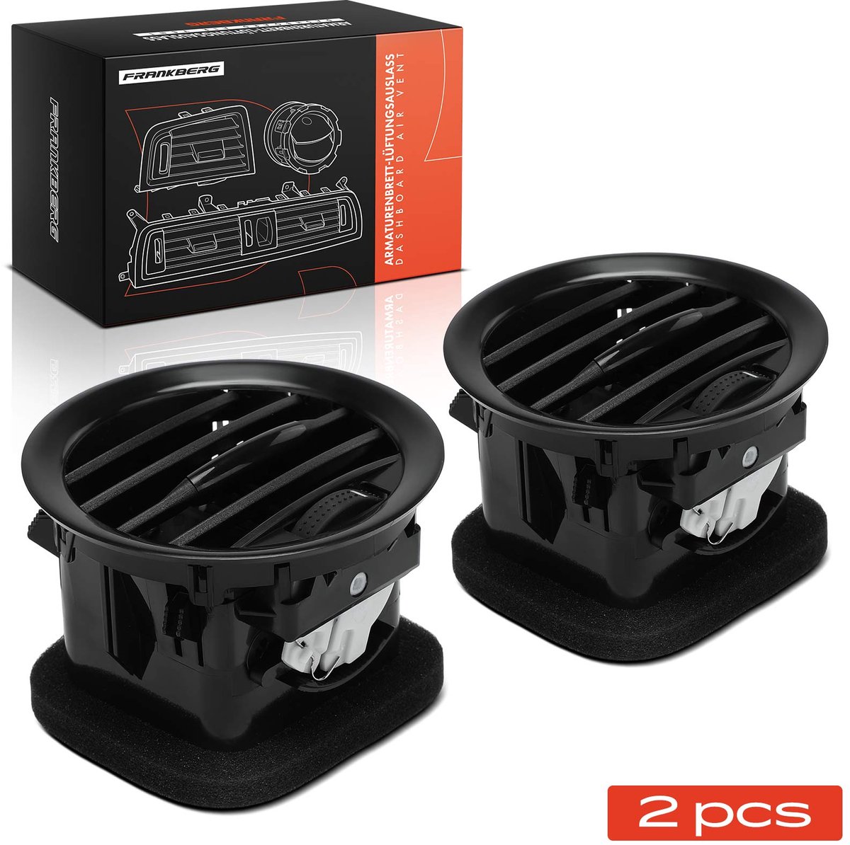 Frankberg 2x luchtuitstroomrooster dashboard voor voor Opel Adam Corsa