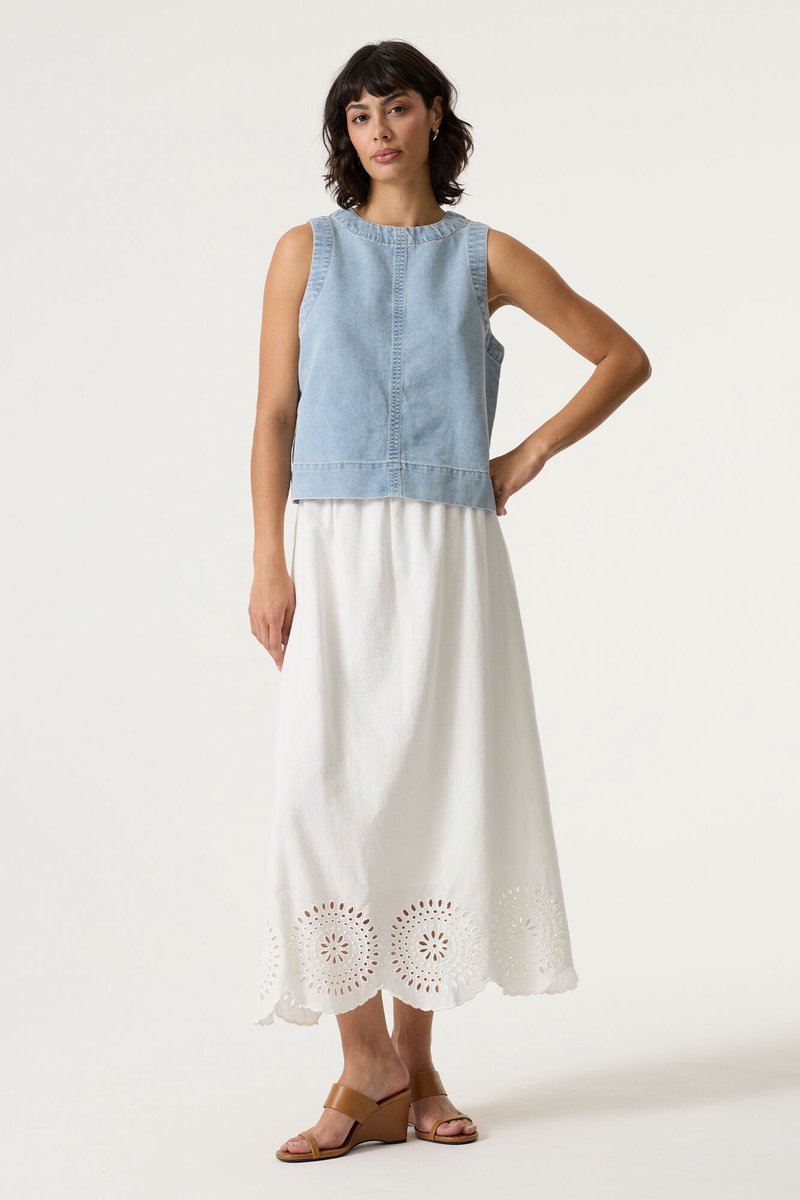 GARCIA Dames Effen Rok Wit