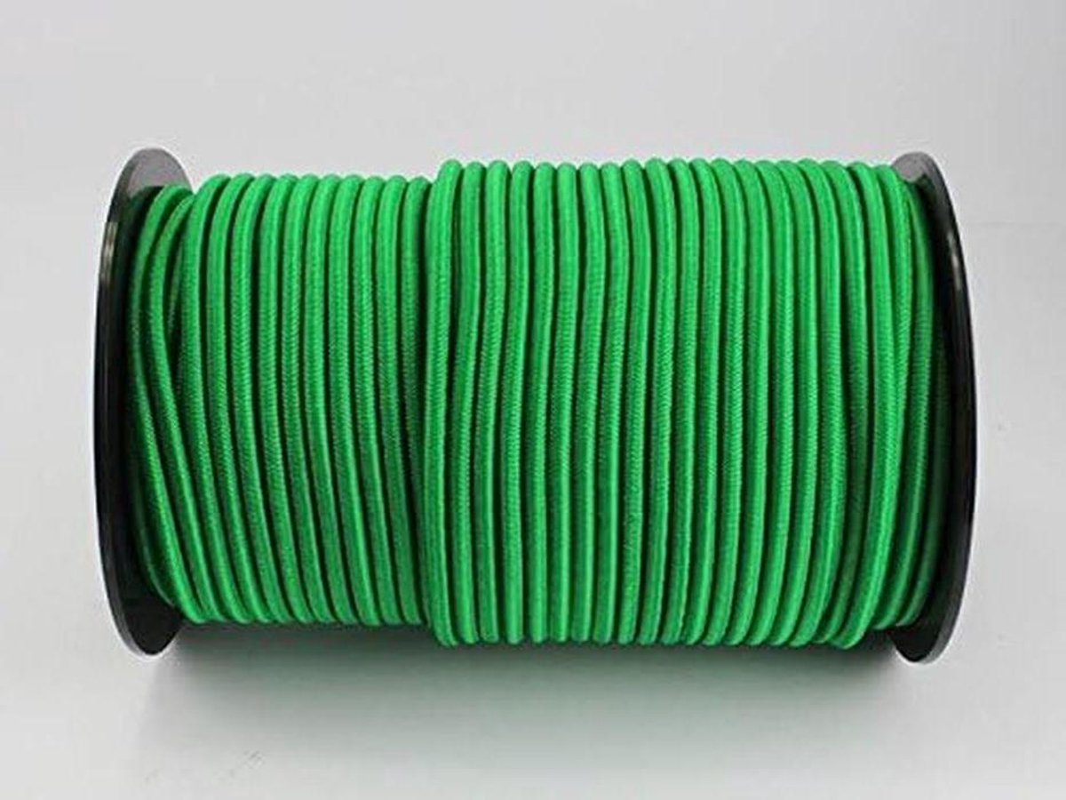 Expanderseil - Rubberen touw - Zeilen bevestigen - Hoge elasticiteit - 30 meter - Groen