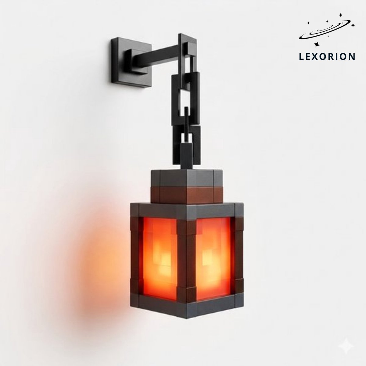 Lexorion Pixel Art Nachtlampje – Retro Lantaarn – 16 RGB Kleuren – Draagbaar LED Sfeerlampje – DIY Verlichting voor Slaapkamer & Bureau