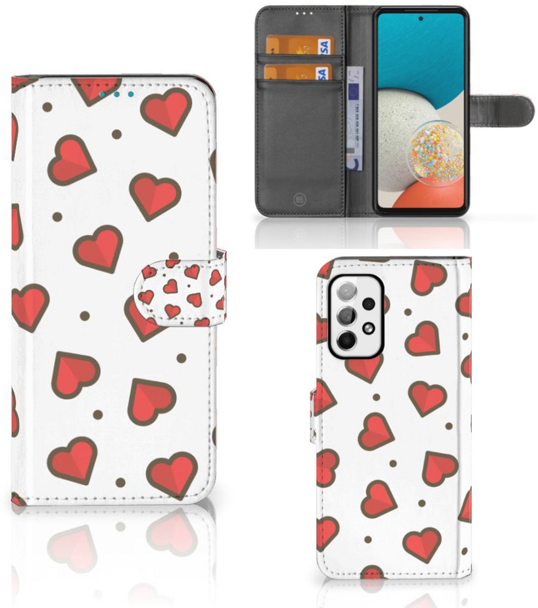 Samsung Galaxy A73 5G Telefoon Hoesje Hearts