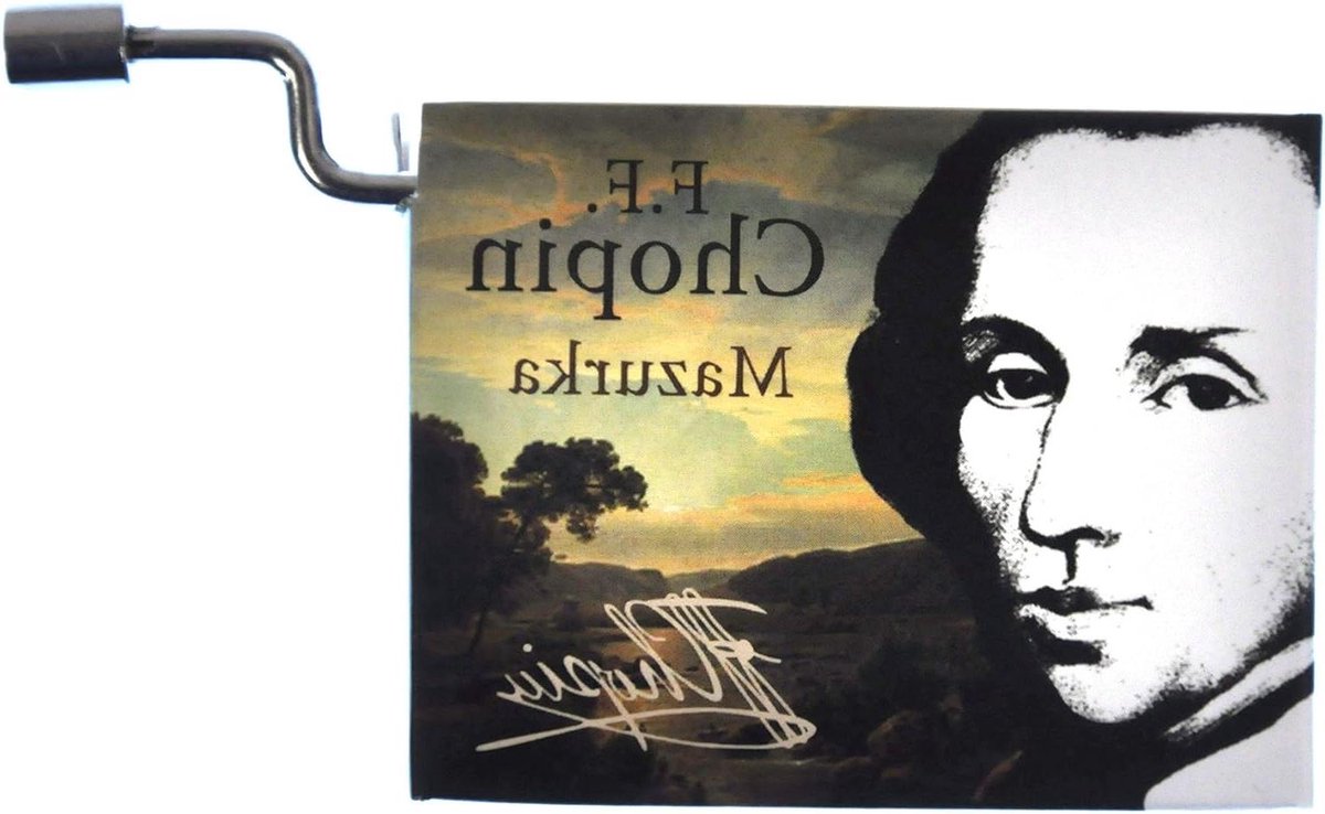 Muziekdoos Chopin Mazurka - Muziekdoosje Melodie - Muziek Afspelen - Gemonteerd op Houten Resonantiebord