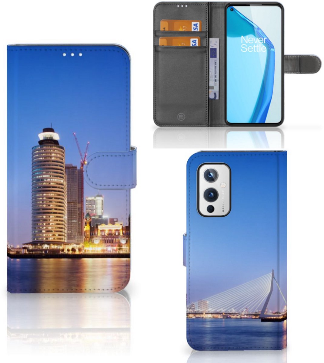 Boekhoesje voor OnePlus 9 Flip Cover Rotterdam