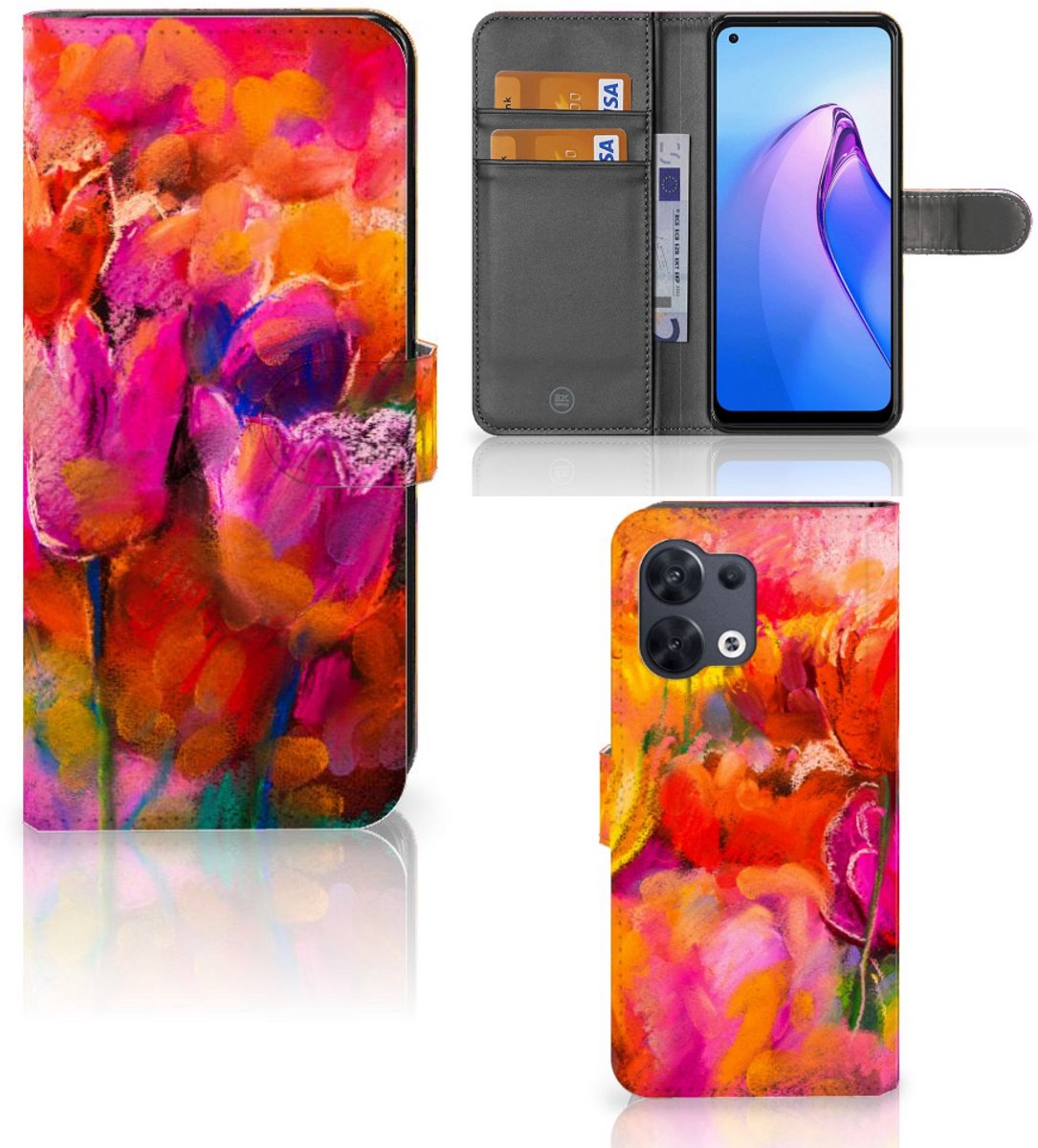Hoesje OPPO Reno8 Tulips