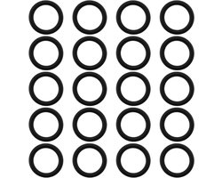 EMSea 20ST Rubber O-ring pakkingafdichtingen Compatibel met Karcher Compatibel met Puzzi tapijtreinigers 10 mm ID 14 mm OD 2 mm Breedte pakkingafdichting (Zwart)