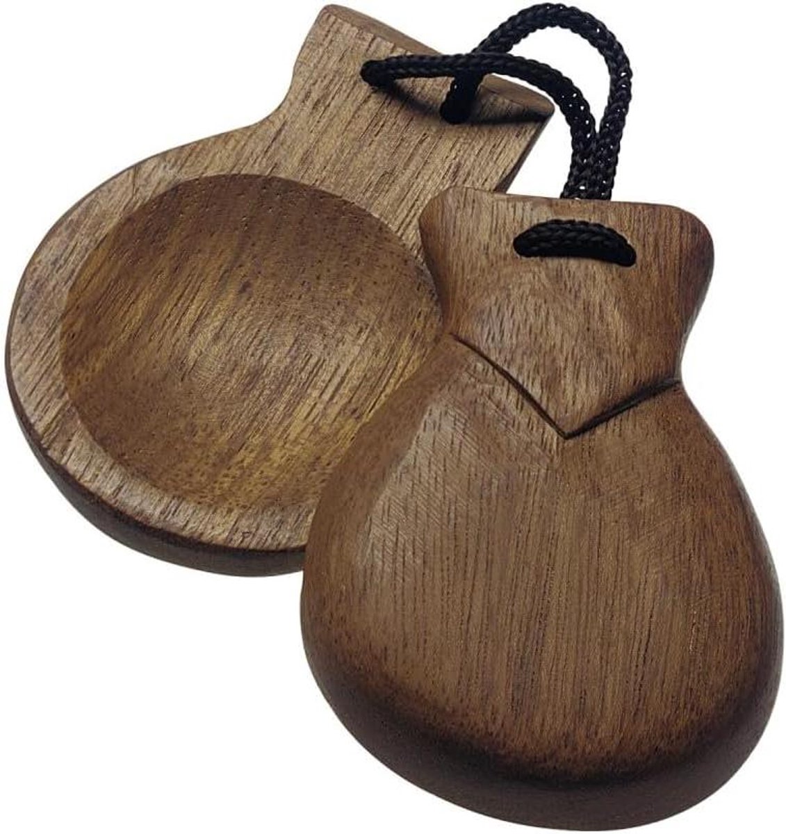 Houten Opbergnetten - Houten Kastagnetten - Vinger Percussie - Natuurlijk Hout - 386 cm - Bruin