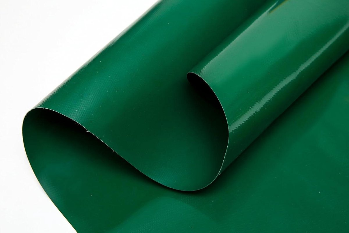 Afdekzeil PVC - Beschermzeil Dekzeil - Goederen Afdekken - UV-bestendig Versterkt Weefsel - 5m x 7m - Groen
