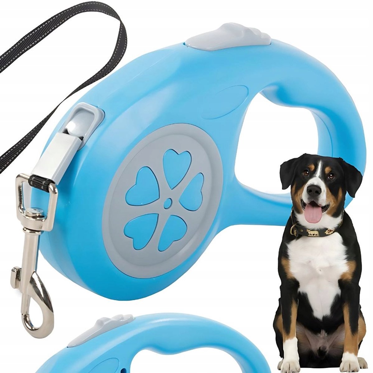 OUYAYING - Automatische Hondenriem - 5m - Blauw - Ergonomische Handvat