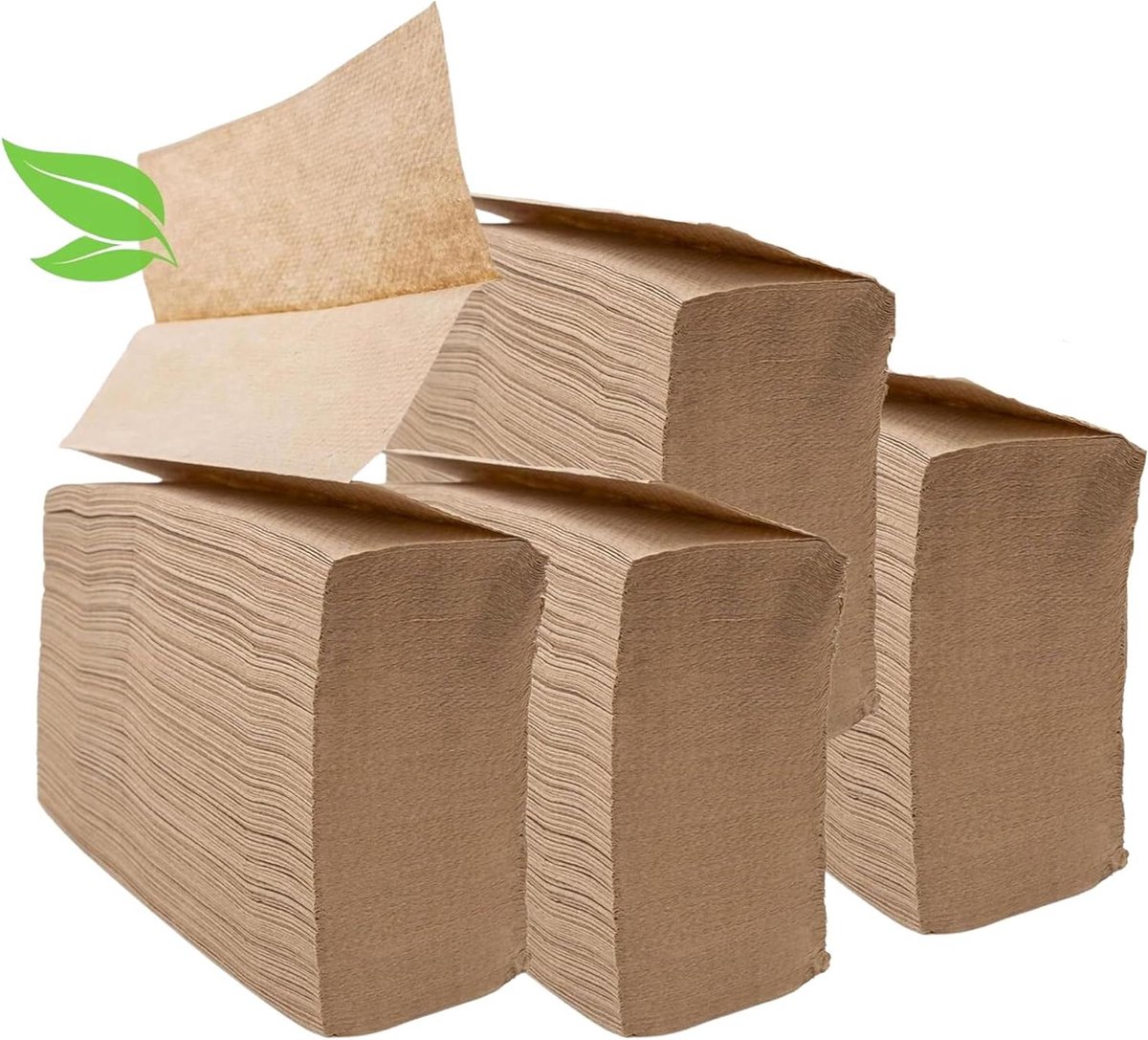Papieren Handdoeken - Keukenrol Bruin - Hygiënisch Afdrogen - Gemaakt van Gerecycled Papier - 1250 Vellen - Bruin