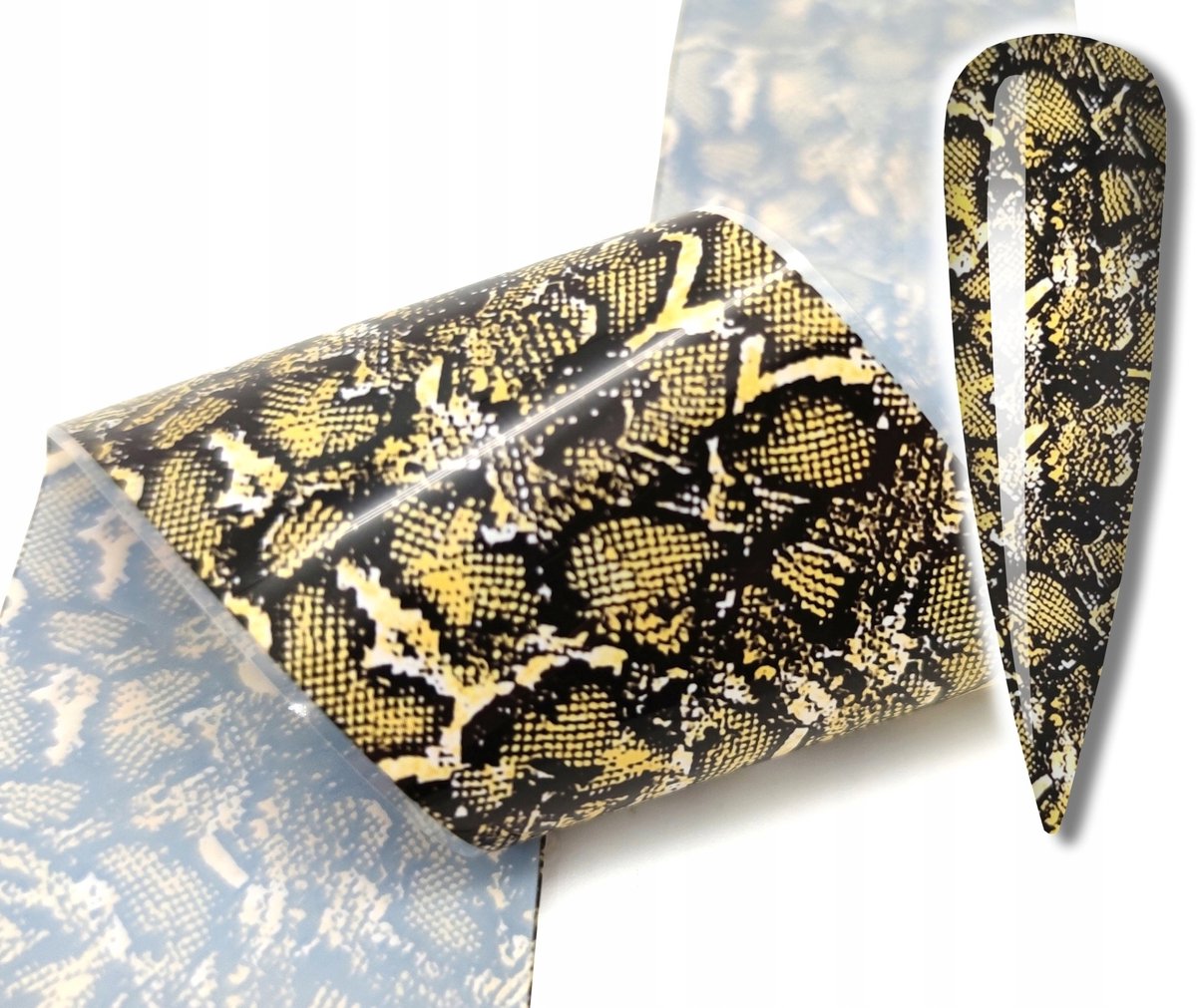 Frezarkowo - Transferfolie voor Nagels - 100x4cm - Slang Print - Geel