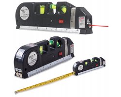 Laser waterpas - liniaal 250cm- inclusief batterijen- Klussen - Horizontaal en verticaal- Rolmaat- Gereedschap