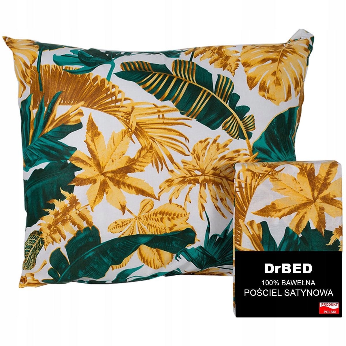 DrBED - Dekbedovertrekset 160x200 - 100% Satijnen Katoen - Tropisch Motief - Rits Sluiting