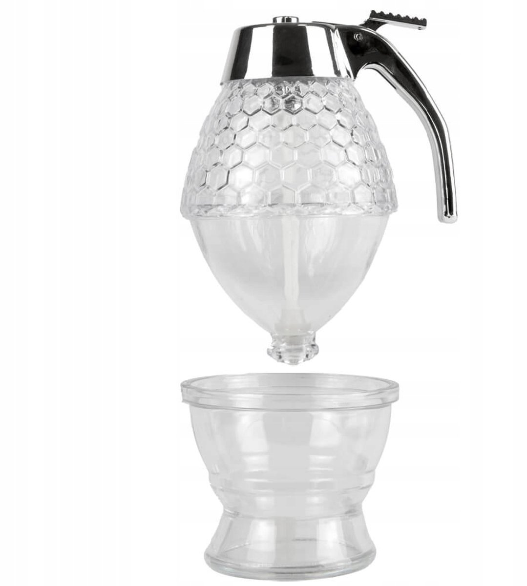 Merkloos Serie - Honingdispenser - 250ml - Plastic - Elegante Honingraatvorm