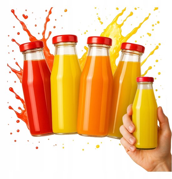 Bimberek - Glazen Flessen voor Sap - 200ml - Met Dop - 50 stuks — afbeelding 2