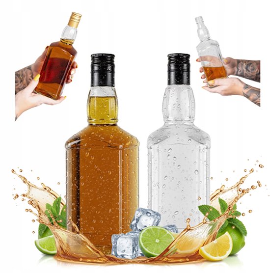 Bimberek Daniels Serie - Glazen Fles voor Whisky - 500ml - Decoratief - Hoogwaardige Kwaliteit van Bimberek — afbeelding 2