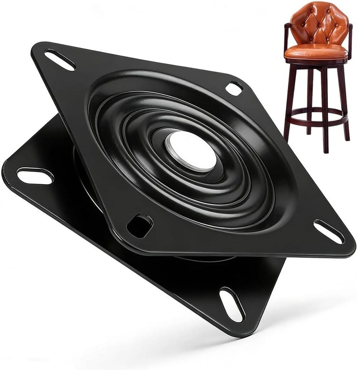 Draaischijf Draaiplateau - Draaiconsole Draaikrans - Meubels Verplaatsen - Kogellager Stabiliteit - 127 cm - Zwart