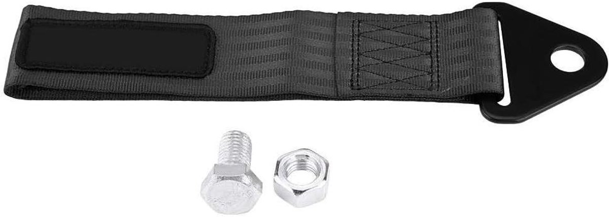 Sleepband Auto - Trekband Raceband - Voertuig Vastzetten - Hoge Sterkte Nylon - 22 cm Lengte - Zwart