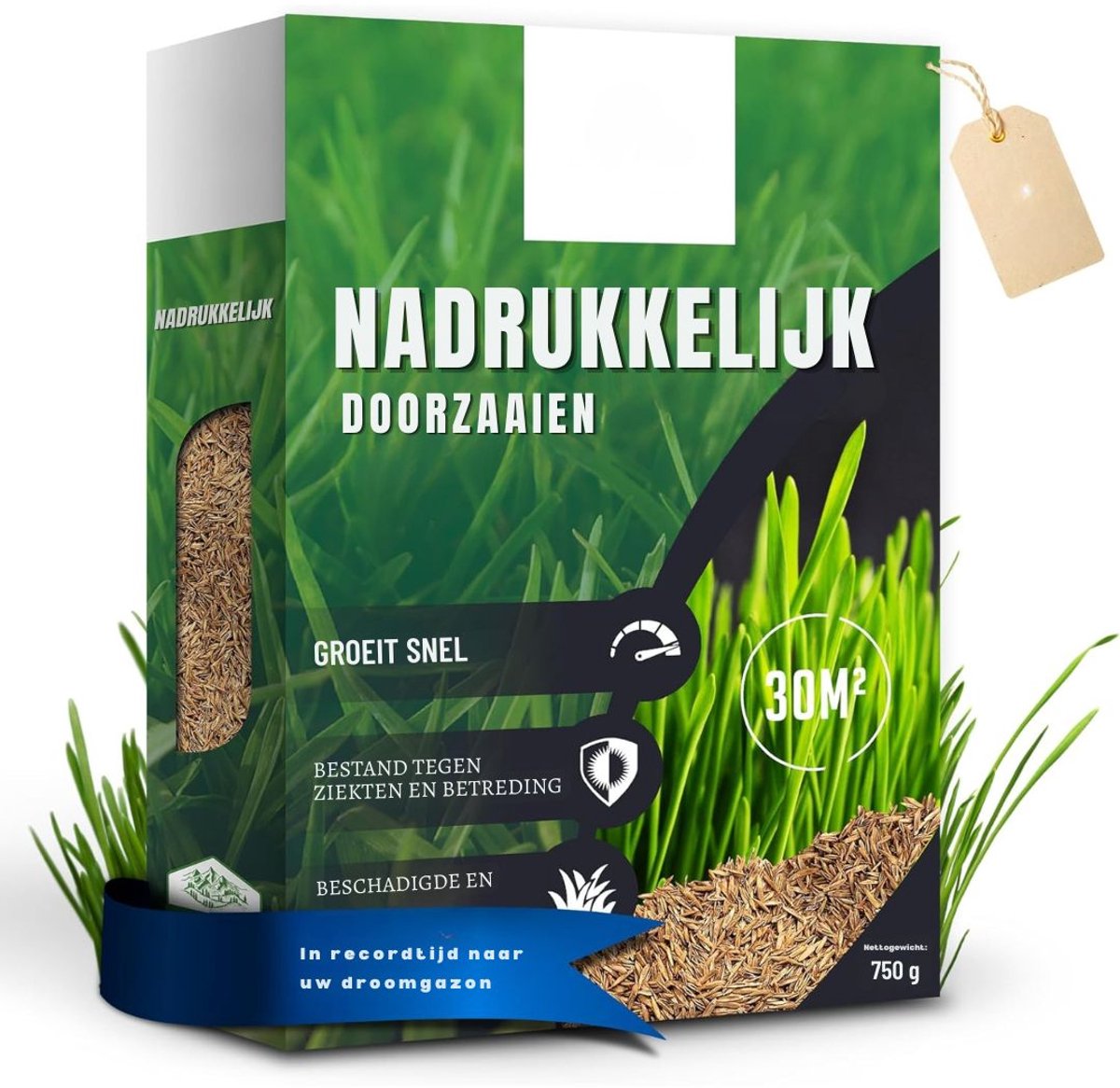 REN® Graszaad - Graszaad Herstel - Graszaad Schaduw - Graszaad Speelgazon - Groen - 21cm x 16cm x 4cm