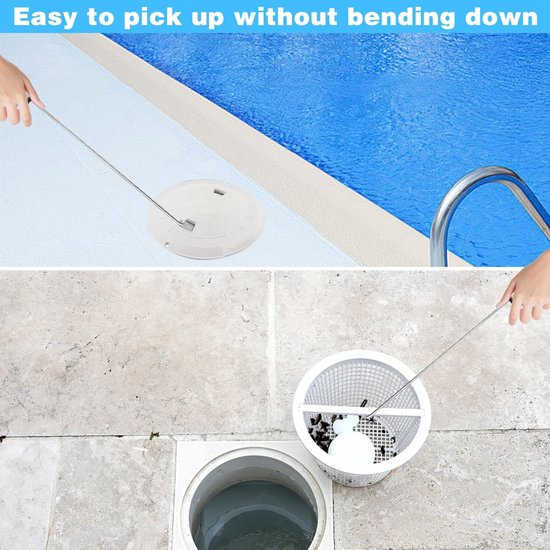 CANIPHA RVS Skimmer Basket Haak - Veilig & Eenvoudig Vervangen van Skimmer Lids — afbeelding 4