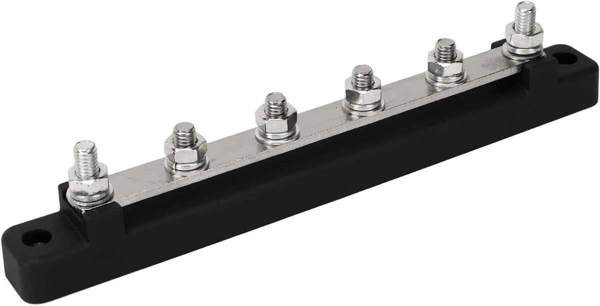 Krachtige Terminal Bus Bar voor Stroomverdeling - M6 Schroef, DC 12V-48V, 150A voor Auto en Boot