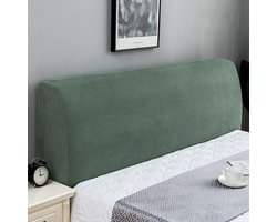Verstelbare Hoofdbordhoes voor Bed, Rekbare Stofbescherming, Stofdichte Hoes voor Hoofdbord, Geschikt voor Quilted Slaapkamer, 120-140cm, Groen, Eenvoudige Installatie, Verhoogt Slaapcomfort