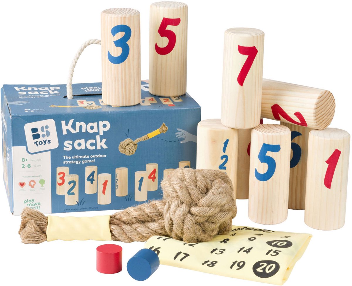BS Toys – Knapsack Werpspel – Behendigheidsspel voor Buiten – Vanaf 8 jaar - Buitenspeelgoed - Familiespel - Houten speelgoed - Buitenspel — afbeelding 14