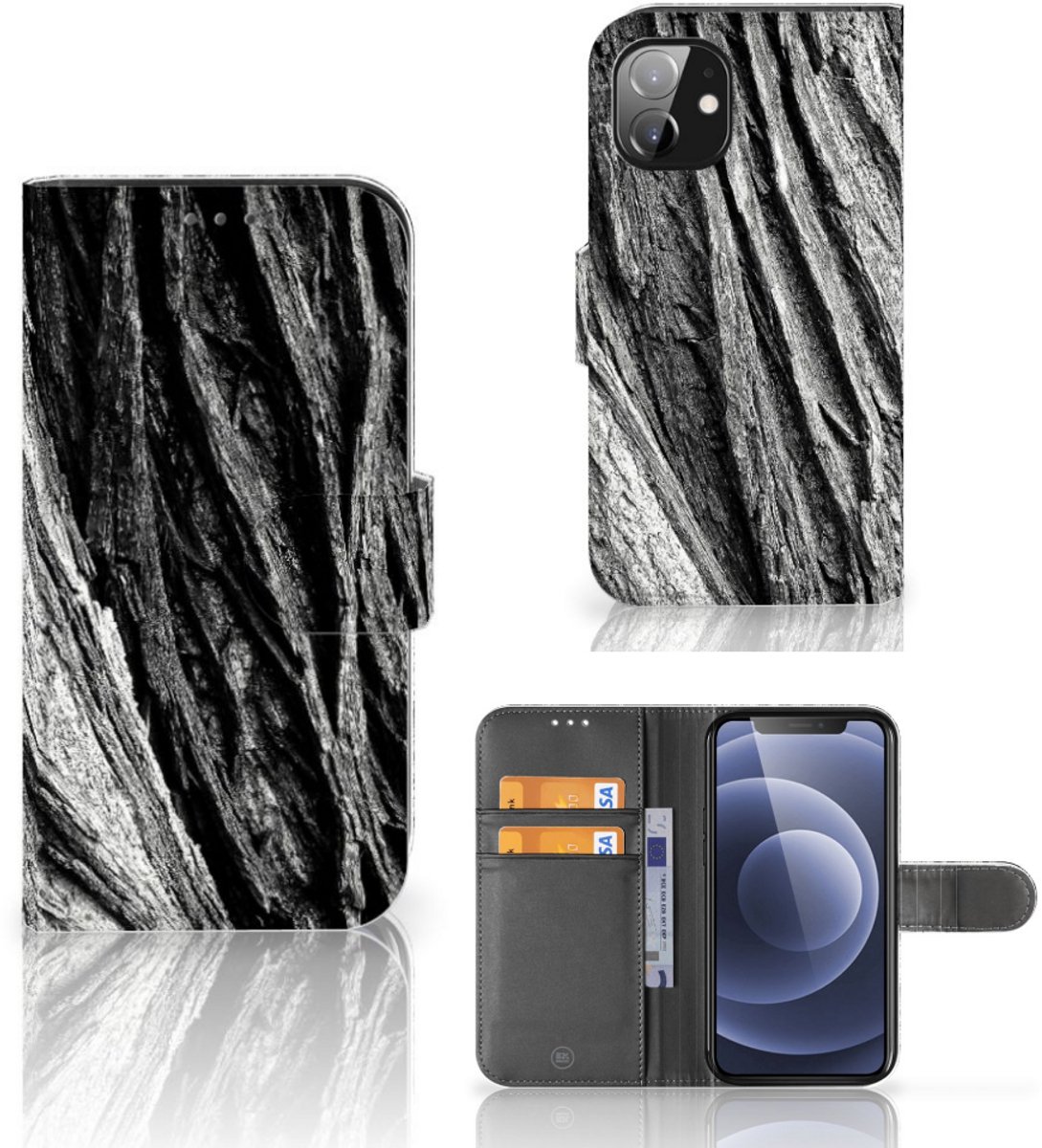 Book Style Case Apple iPhone 12 Mini Boomschors Grijs