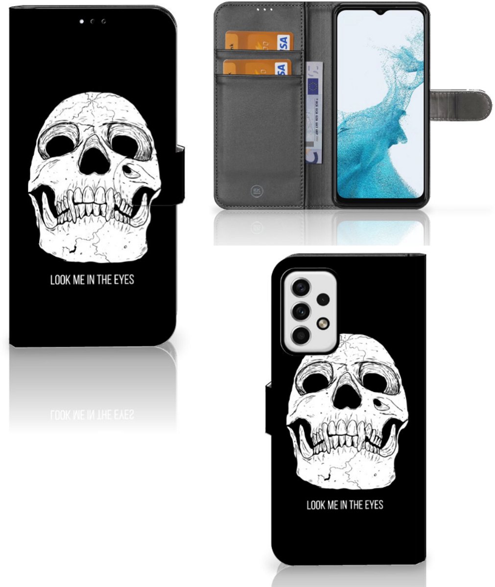 Telefoonhoesje met Naam Samsung Galaxy A23 Skull Eyes