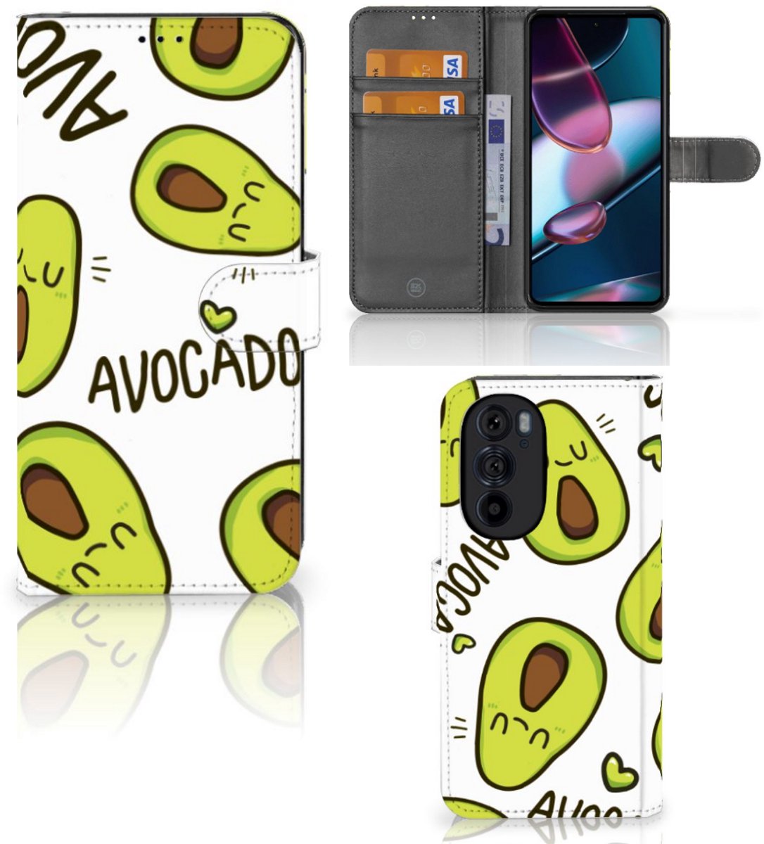 Motorola Edge 30 Pro Leuk Hoesje Avocado Singing