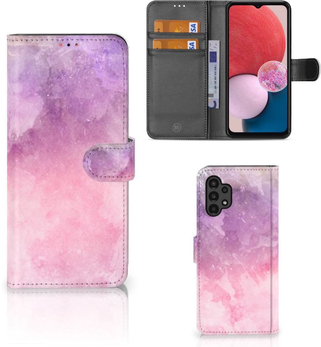 Hoesje Samsung Galaxy A13 (4G) Pink Purple Paint