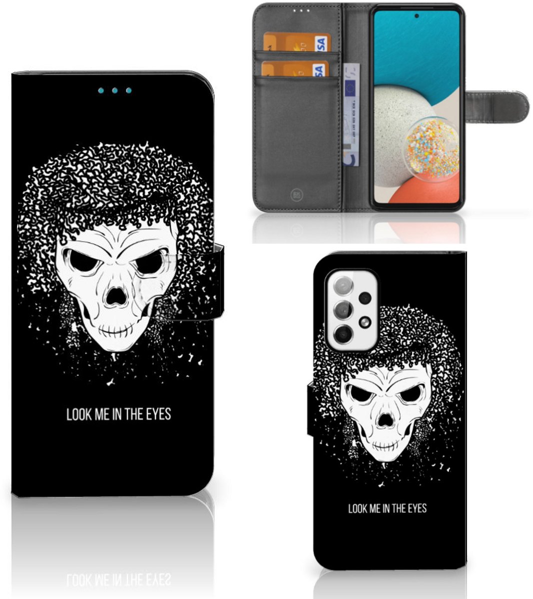 Telefoonhoesje met Naam Samsung Galaxy A73 5G Skull Hair